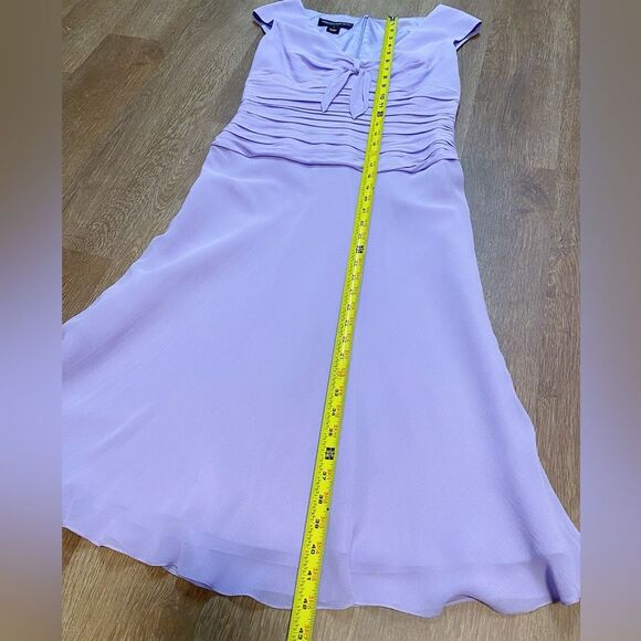 Y2K Mother of the Bride Silk Lavender Ruched Dress Prom Wedding Guest Homecoming - Picture 10 of 10